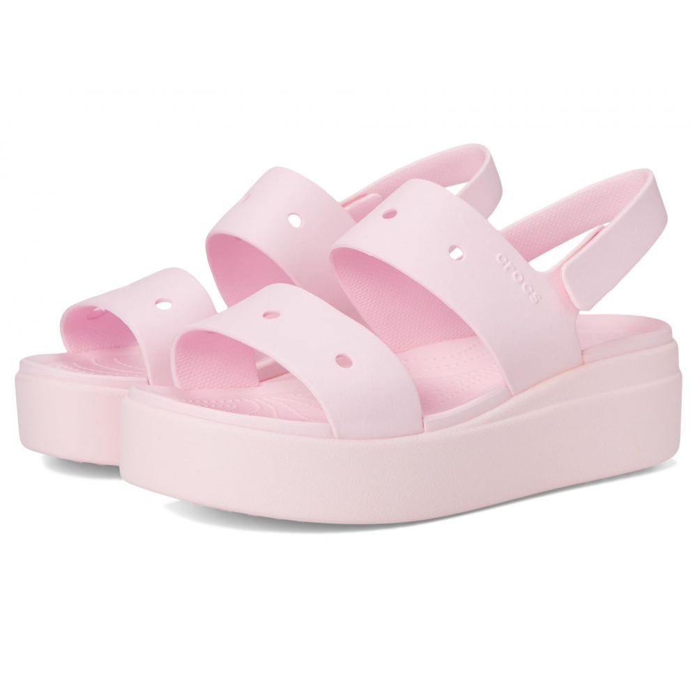 [해외] 크록스 Crocs 크록스 브루클린 4U 로우 웨지 핑크 밀크