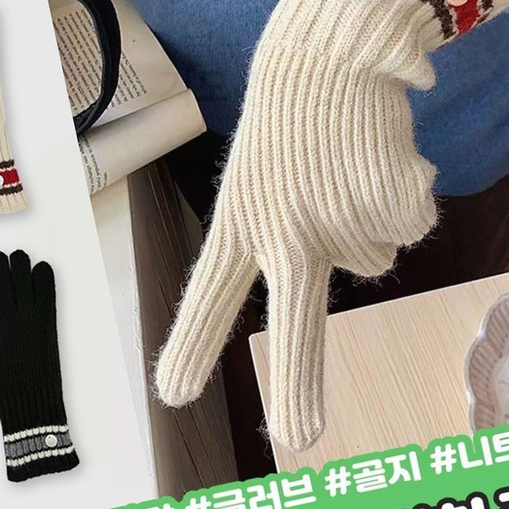 중국 OEM 겨울 터치 장갑 남녀 실외 방한 스마트폰 손가락 기모 운전