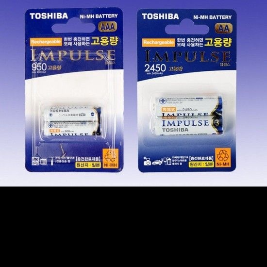 상품상세참조 리튬 이온 충전지 AA AAA 건전지 2개입 대경물류 충전지 안전한배터리 도시바충전기 900