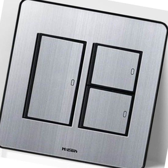 상품상세참조 전기 스위치 3구 실버 색상 전등 교체용 가정용 매입형 벽