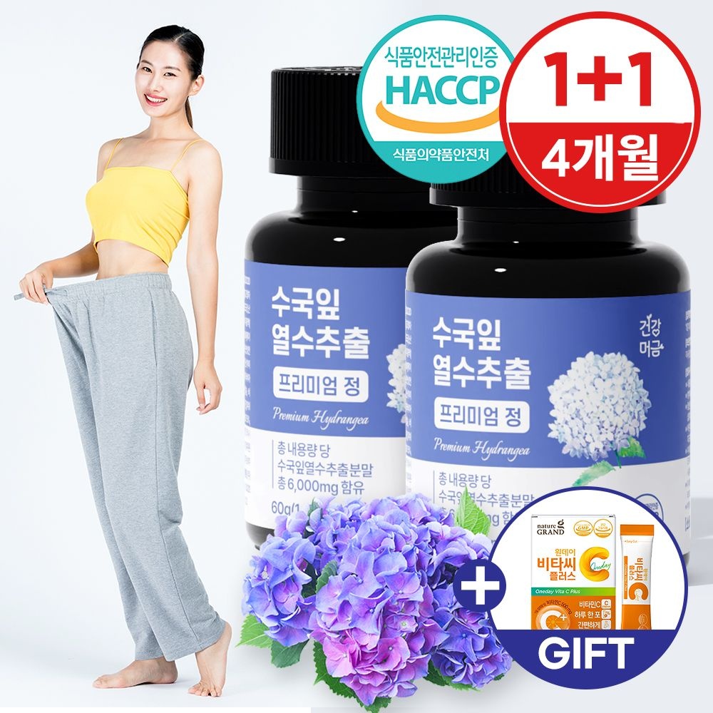 건강머금 수국잎 열수 추출물 수국 효능 국내산 프리미엄 정