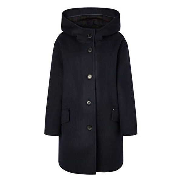 [헤지스여성]헤지스 여성 네이비 포켓배색 울 하프코트  (HSCO5D983N2)