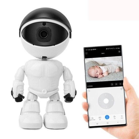 상품상세참조 보안용 소형 카메라 적외선 감지 로봇형 가정용 무선 CCTV 무선cctv카메라 적외선카메라