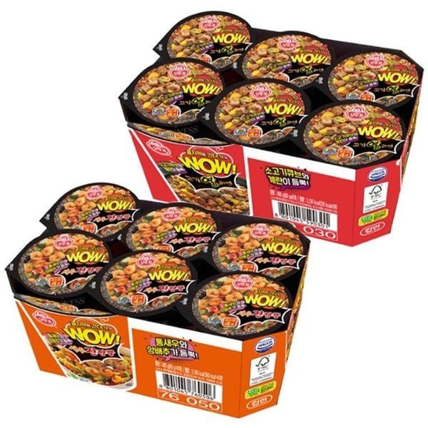 오뚜기 오뚜기 WOW 새우진짬뽕 컵 80g 6입 + 고기열라면 35309894