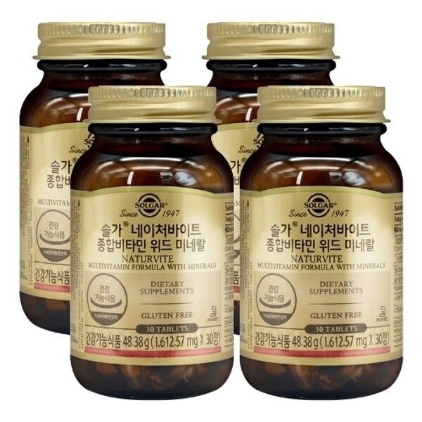 [기타 (패플)] 솔가 네이처바이트 종합비타민 위드 미네랄 30정X4개_23235899_672009