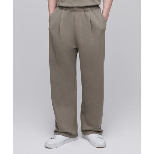 무신사 스탠다드 MUSINSA STANDARD 원 턱 와이드 라운지 스웨트 팬츠 [더스티 베이지] MMBPK103-UI 103178