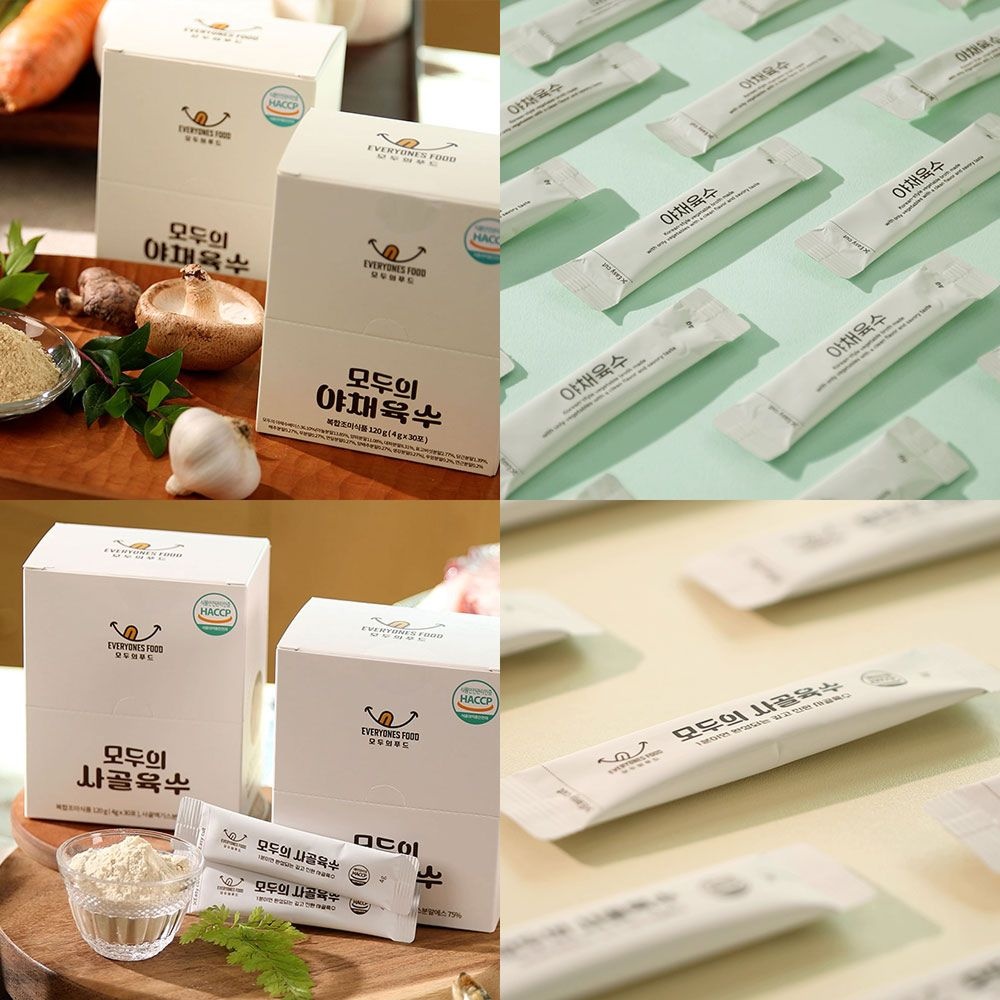 첨가물 제로 모두의 육수 사골3개+야채3개 코인 고체 분말 동전