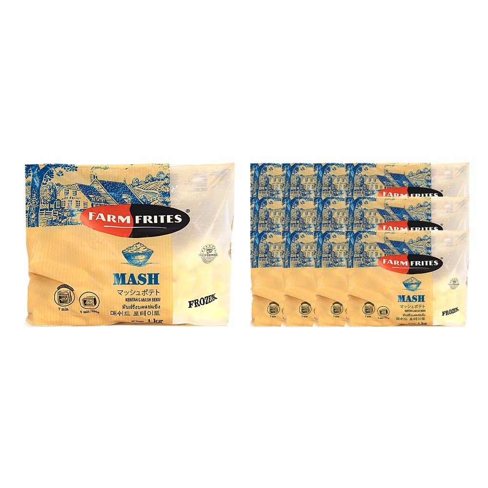 FARM FRITES 팜프리츠 매쉬 1kg /으깬감자/냉동 한박스 (1kg x 12ea)-아이스박스무료