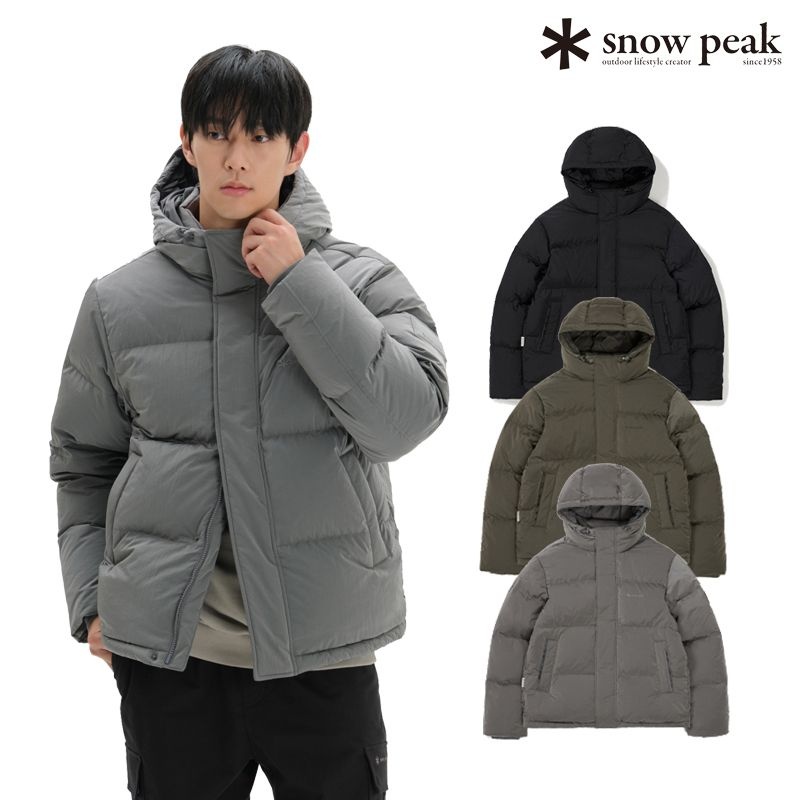 [롯데백화점] 스노우피크 어패럴 [최초가:369,000원] 브라이트 후드 헤비 다운 자켓 캠핑룩 패딩 S24WMFDJ70_BS_L LE1220179925