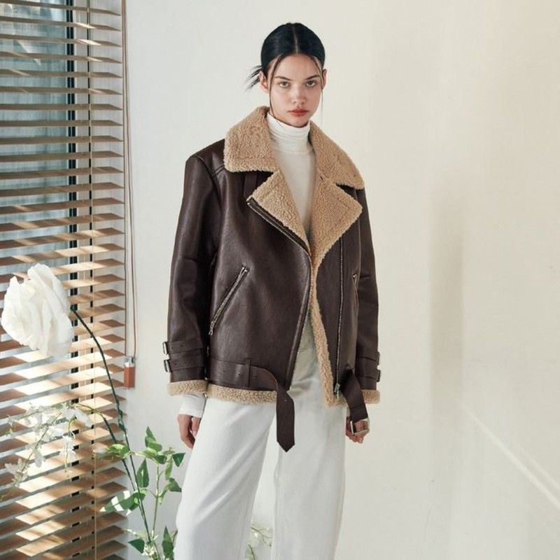 레프트서울 [최초가: 139,000원]B-5 더블 무스탕 자켓 [말보로]_LMOJK06D2MA959075