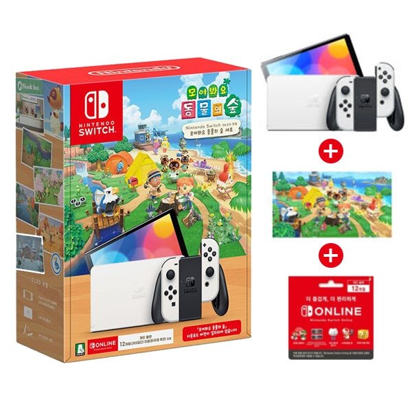닌텐도 닌텐도 스위치 OLED 모여봐요 동물의 숲 세트(화이트)
