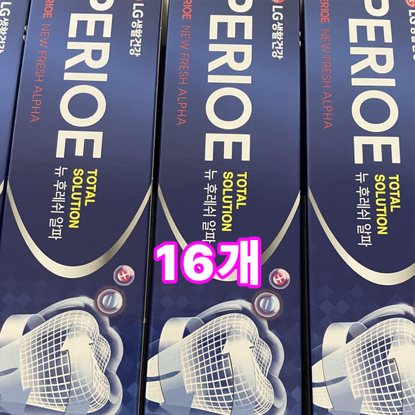 페리오 뉴후레쉬 알파 치약 170g 16개