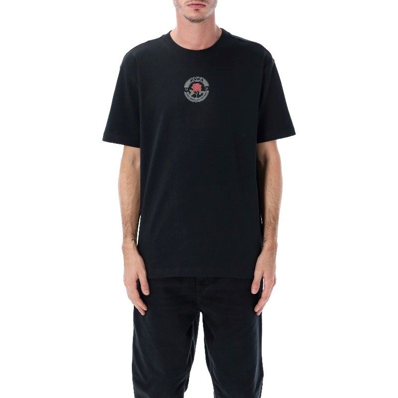 루카 로즈 포스터 그래픽 크루넥 티셔츠 EVYZT00281 BLK