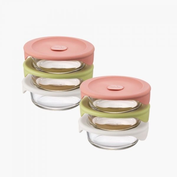 상세페이지 참조 락앤락 바로한끼 밥용기 세트 355ml 6개 전자렌지 햇반 밥소분 유리용기 코스트코