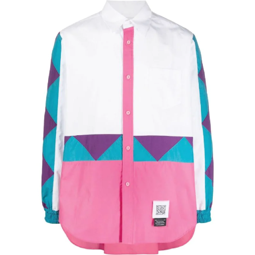 후미토 간류 후미토 간류 컬러 블록 윈드브레이커 셔츠 Fu7Sh04 TP424044192