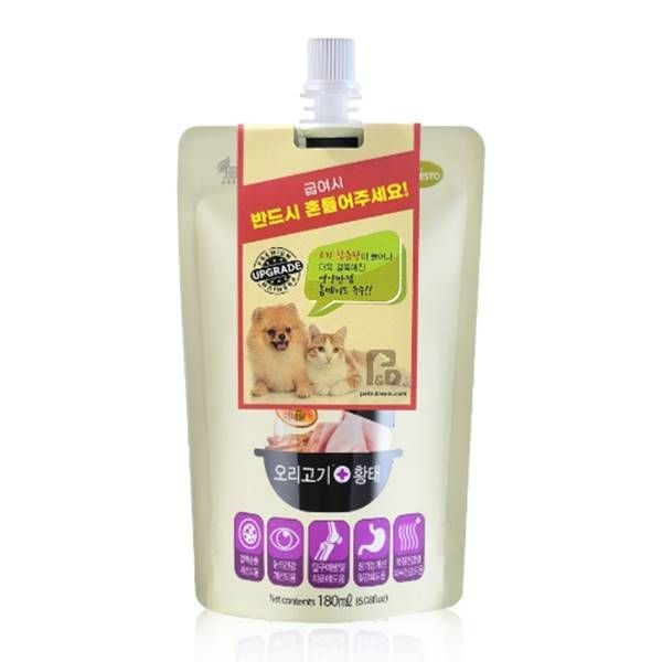 [오늘출발] 헬시브로스 육수 180ml 오리고기+황태 고양이 강아지 간식