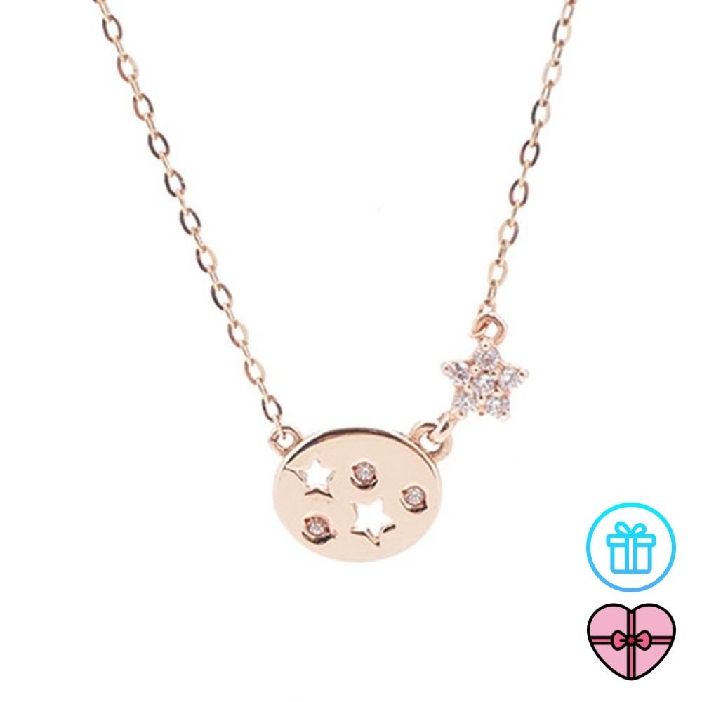 14K 18K 드롭 코인펜던트 큐빅별목걸이 체인 선물 아내 엄마 금목걸이