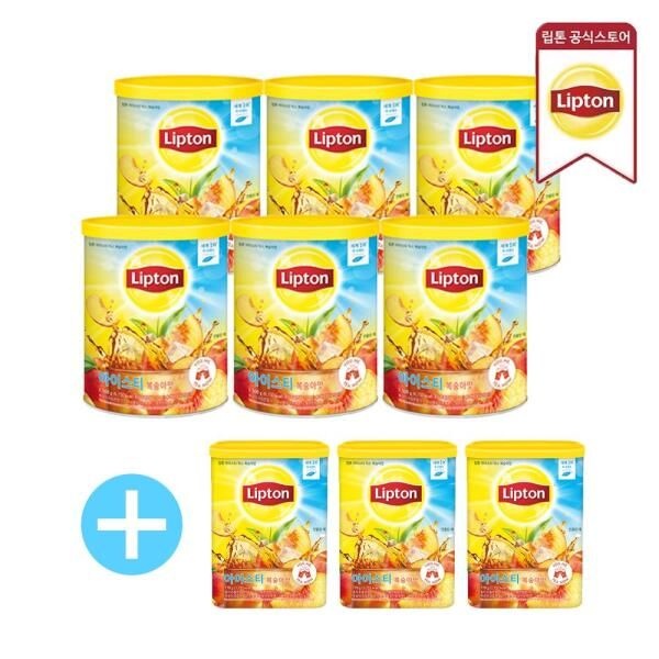 스윗티 [립톤] 유니레버  아이스티 복숭아/레몬 1.5kg 6개 + 아이스티 복숭아 770g 3개