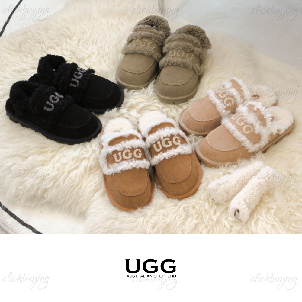 국내배송 호주어그 럭스오즈 플러피 탈부착 밴드 어그 슬리퍼 LU001