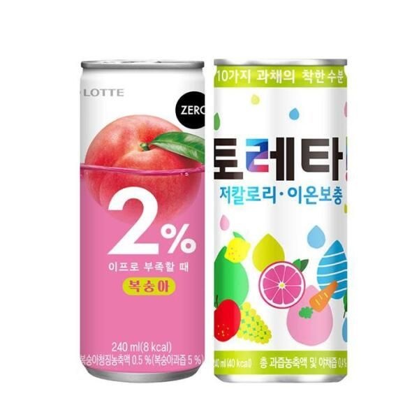 롯데칠성음료 [셀러허브 식품] 이프로 부족할 때 복숭아 240ml 15캔 + 토레타 240ml 15캔 1박스 이온음료