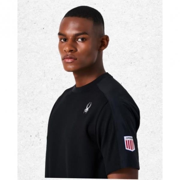 &lt;매장정품&gt; 스파이더 SPYDER 남성 와펜 라드패드 와플 반팔 티셔츠 SPKMCNRS302MBLK 1347973