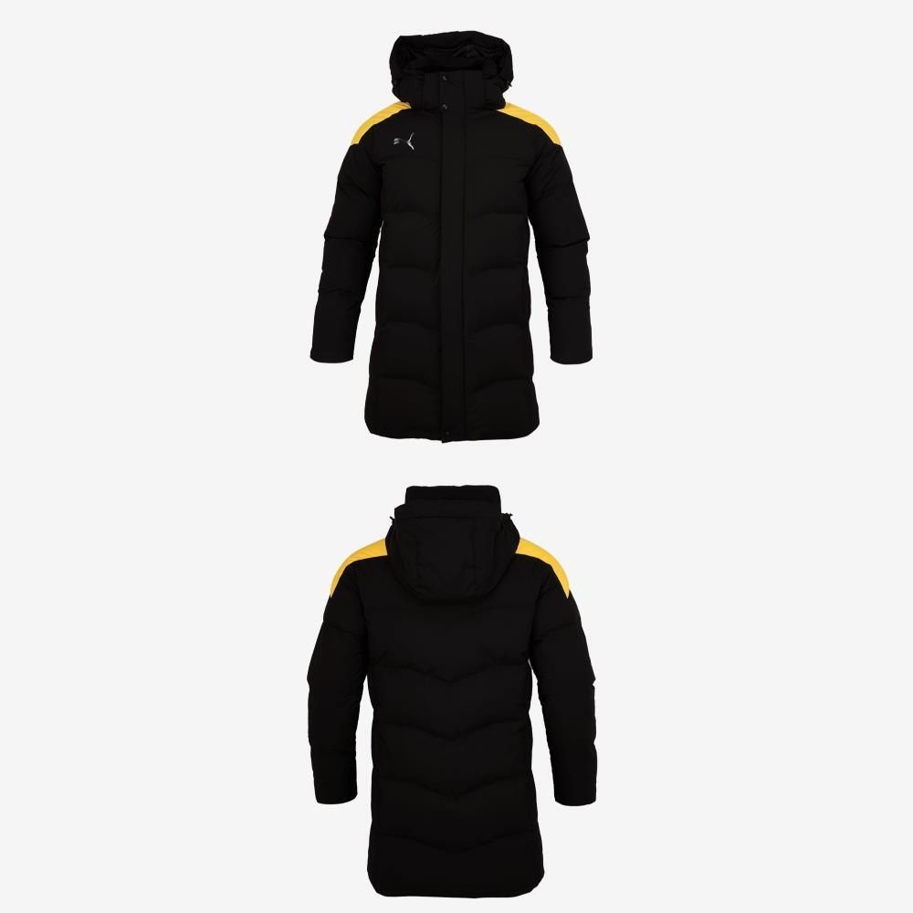 라푸마 푸마 남성 후드 롱패딩 아우터 블랙옐로우 남자패딩점퍼 작업복점퍼 아웃도어점퍼 남자겨울점퍼 방한복