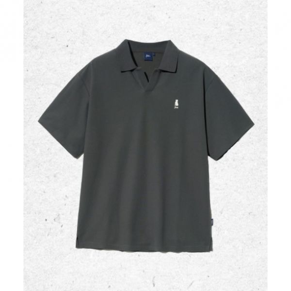 &lt;매장정품&gt; 예일 YALE 퀵 드라이 피케 슬릿넥 폴로 셔츠 차콜 YEM1PK303ACH 1274964