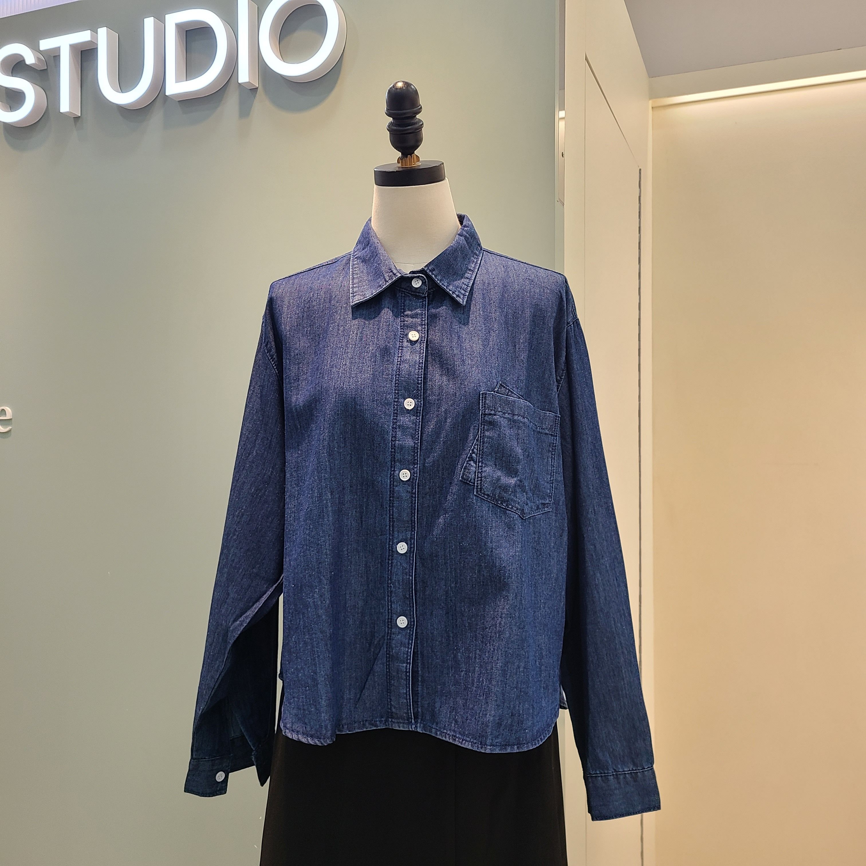 수스 뒤사선포인트 데님셔츠 S253BSH857/블루 766459