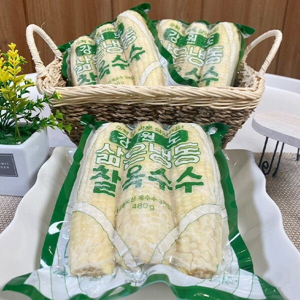 [푸드맛남] 강원도 (25년)햇 냉동 미백 찰옥수수 15개