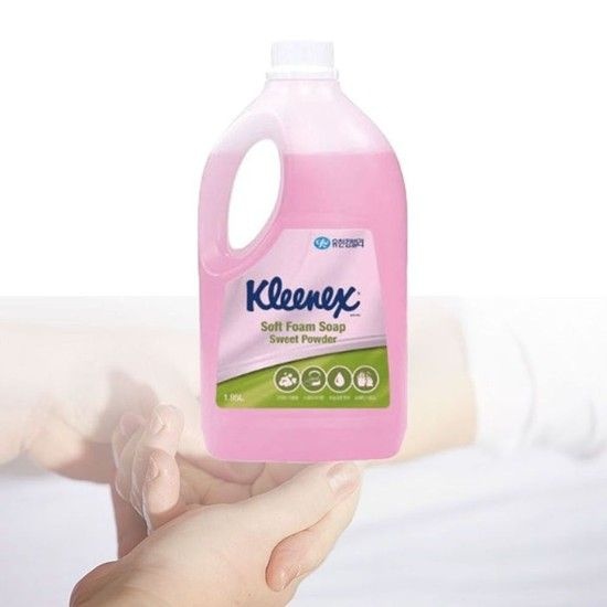 상품상세참조 손세정제 핸드워시 폼 솝 스윗파우더향 1.95L 1개 크리넥스핸드워시폼솝 스윗파우더향
