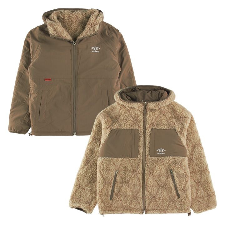 엄브로 온앤오프 플리스 후디 자켓 UP421CFJO1-BEI0