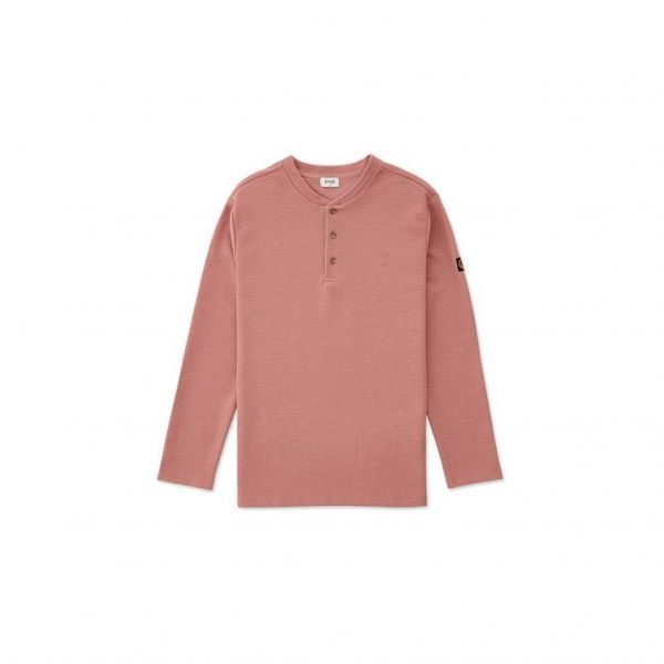 에스티코 에스티코 [STCO] 핑크 슬림핏 사카리바 헨리넥 티셔츠-STSTA06NSP882002