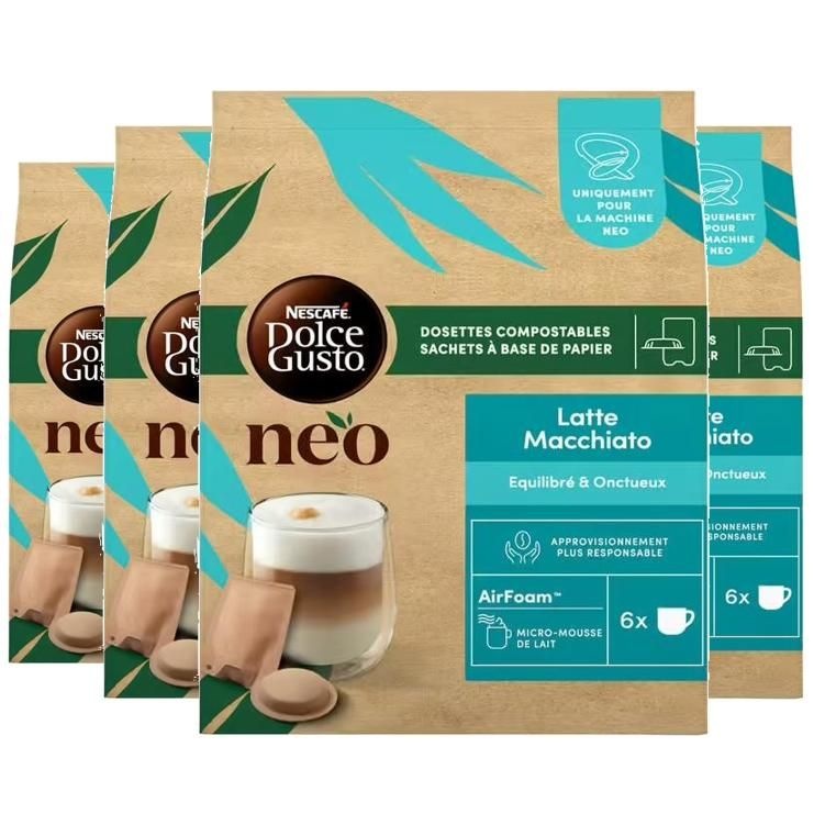 [Nescafe]네스카페 돌체구스토 네오 라떼 마끼아또 커피 캡슐 12개입 4개