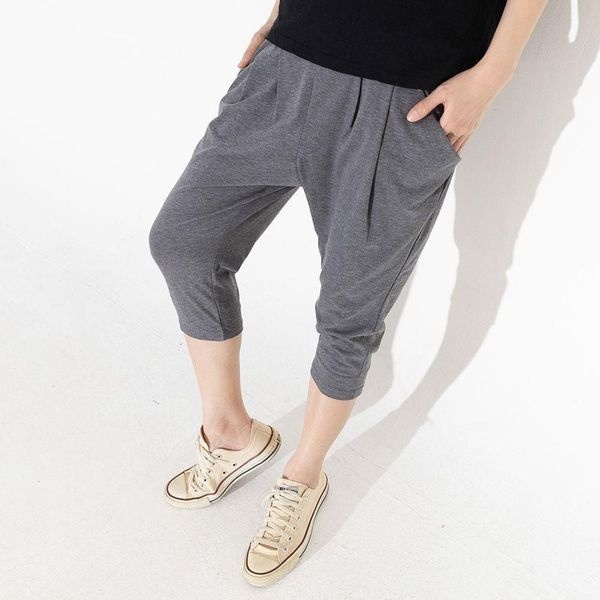 [하프클럽]모노무드 이지웨어 여름 캐주얼 면 7부 밴딩 여성 바지 팬츠
