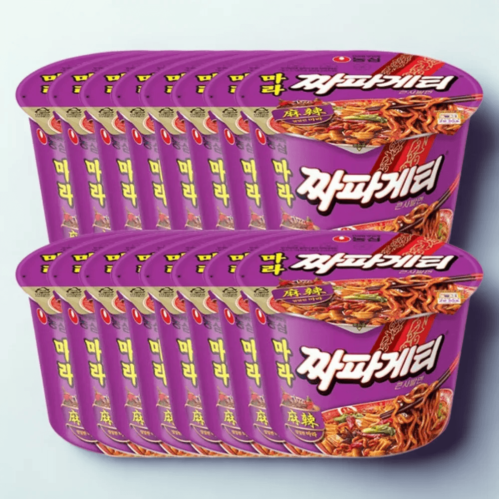 만물상DC 협력사 농심 마라 짜파게티 얼얼한 마라맛 큰컵 컵라면 112g 16개