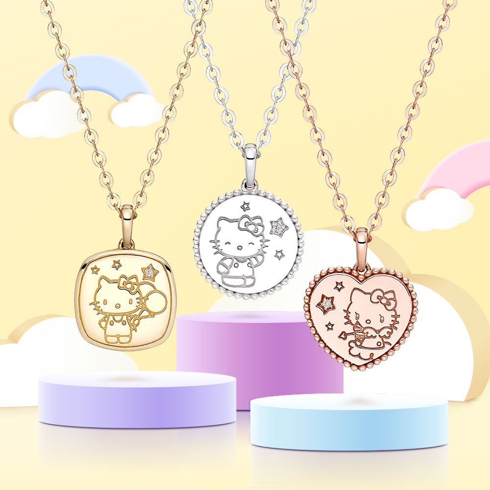 각인상품] 산리오 헬로키티주얼리 14K골드 키즈 코인 목걸이 3종 택1