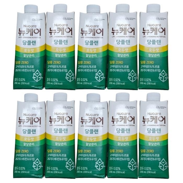 뉴케어 당플랜 호두맛 200ml 10팩 식이조절 어르신 노인 병문안 환자식 식사대용