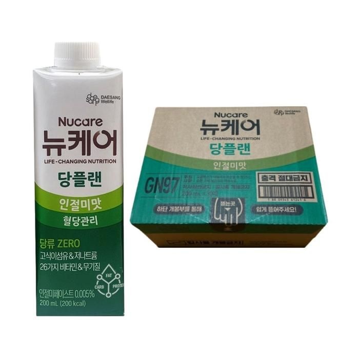 뉴케어 당플랜 세트 인절미맛 200ml 30팩 식이조절 어르신 노인 병문안 환자식 식사대용