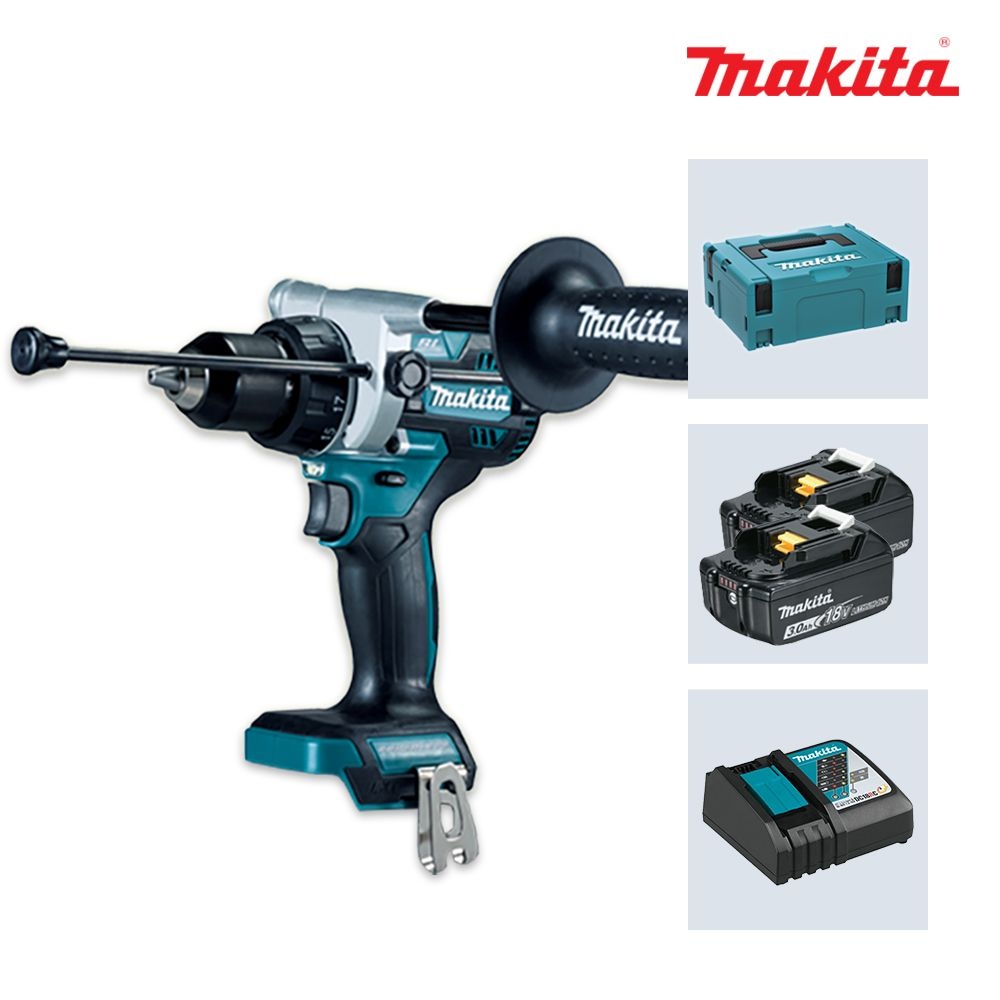 마끼다 DHP486RFE 18V 3.0Ah 배터리 2팩 충전함마드릴 해머드릴 DHP481후속+케이스포함