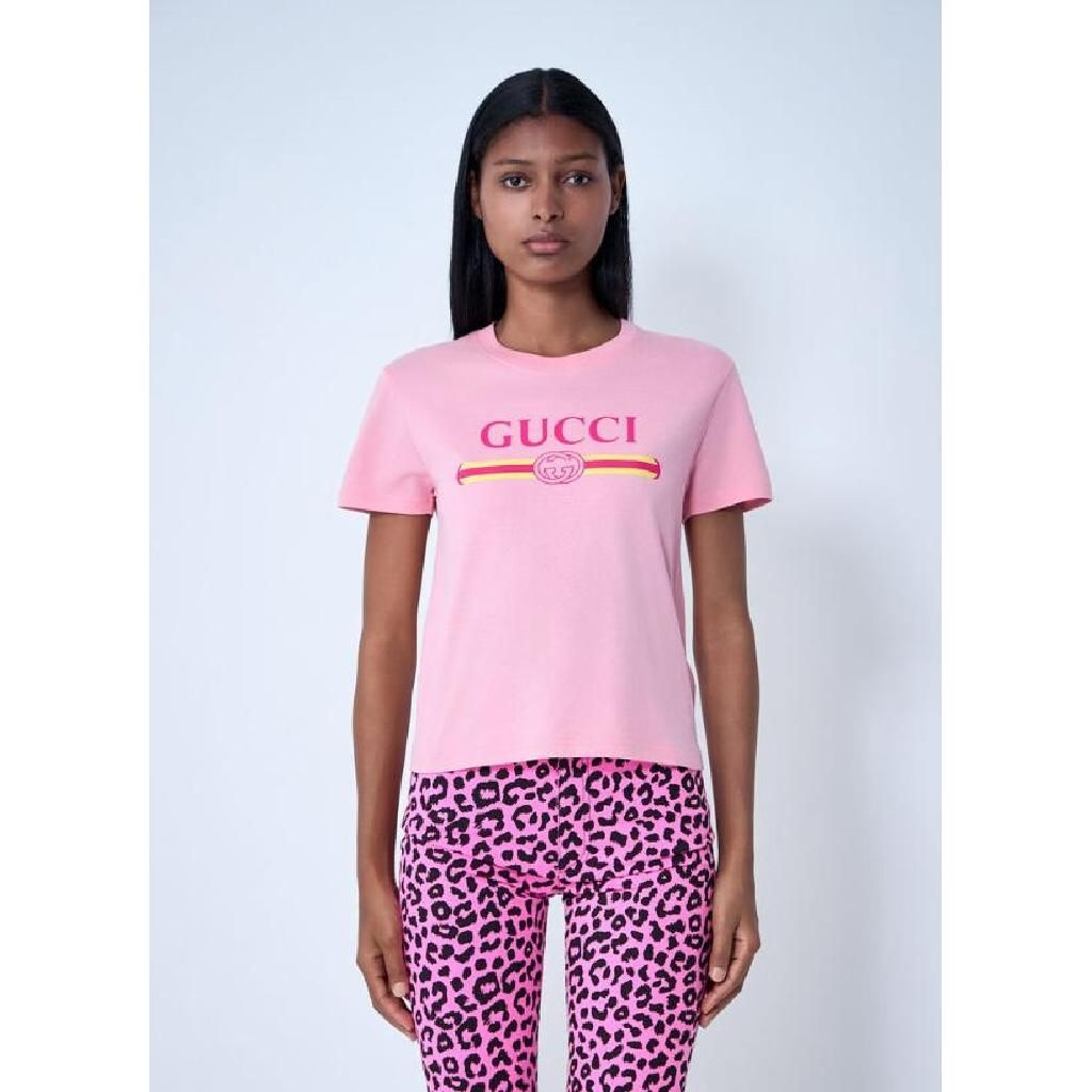 구찌 여성 로고 모티프 티셔츠 guc0261118pin