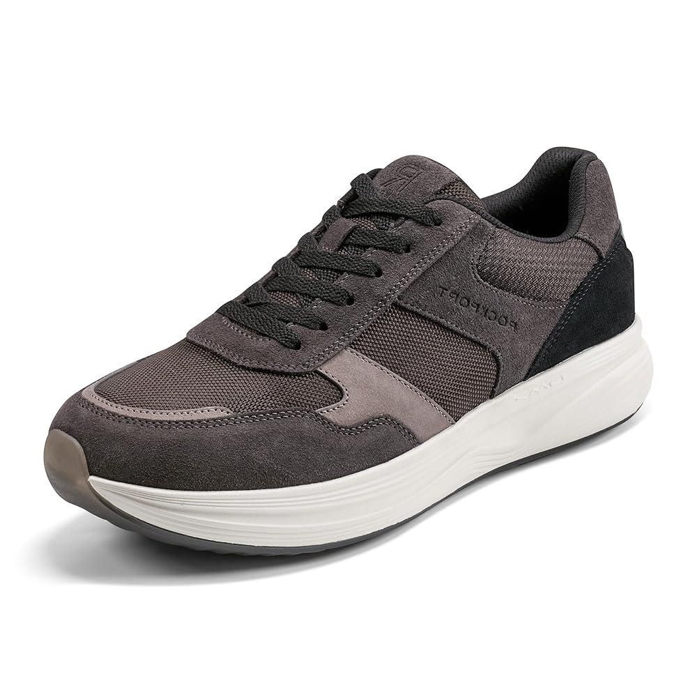 [해외] Rockport 락포트 남성용 DMX Corvin 스니커즈 라이트 그레이 멀티 편안한 발볼넓은 로퍼 슬립온 쿠셔닝 워킹화