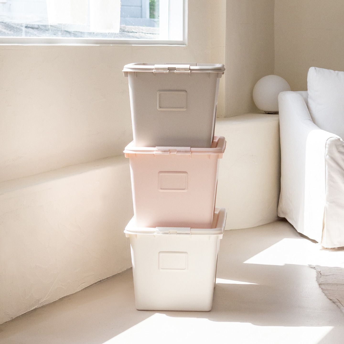 리빙숲 온도 리빙박스 수납정리함 72L 1+1 세트