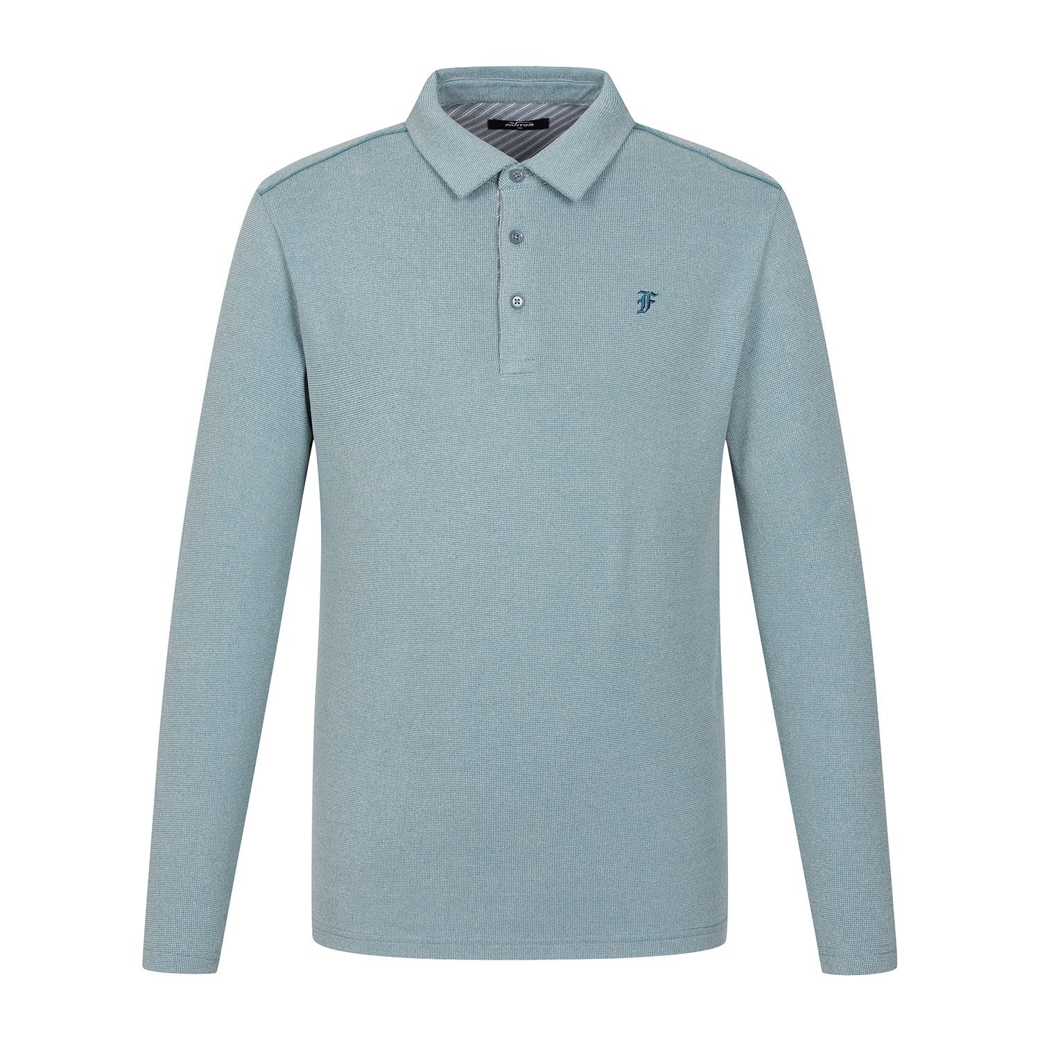 패세라남성 버드아이 투톤 조직 기모 카라 긴팔티셔츠