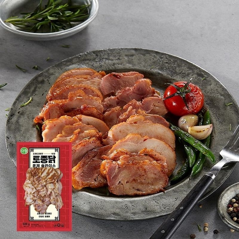 다향오리 [다향] 토종닭 훈제 슬라이스 500gx3팩