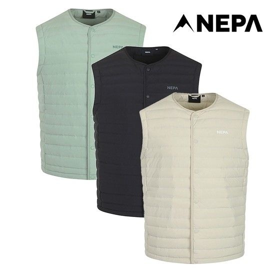 남성 리니아 넥리스 튜브 경량 다운 베스트 7I51341