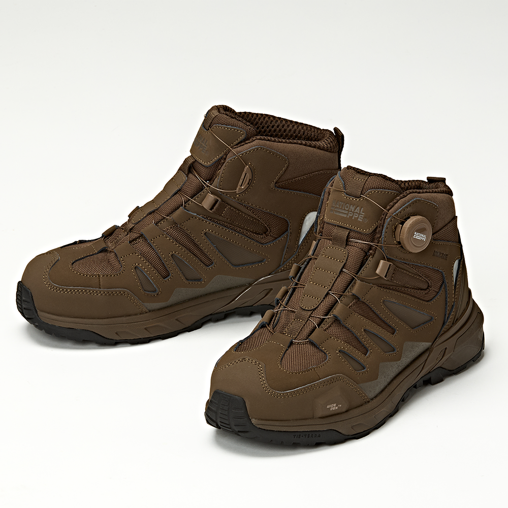 상품상세참조 내셔널피피이 NP-603 탄브라운 중단화 다이얼 초경량 와이덴 안전화 공구왕 황부장 작업화