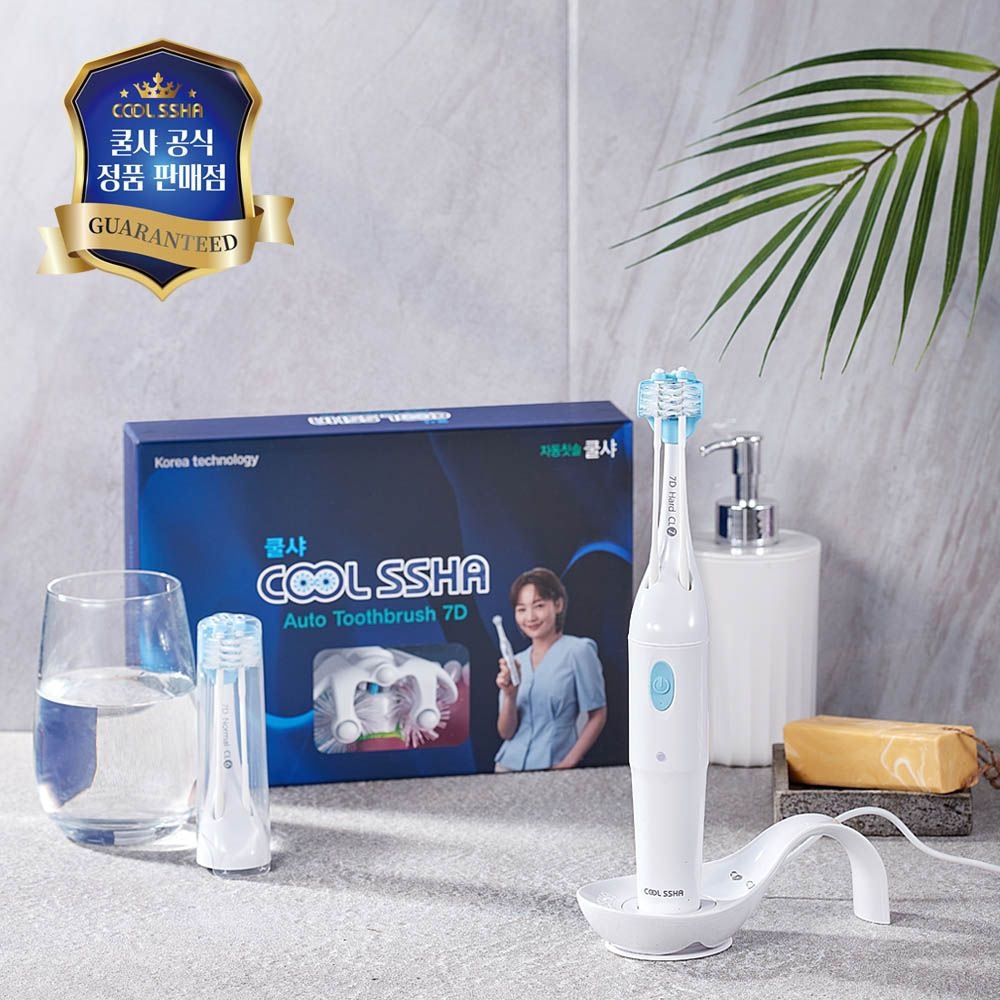 쿨샤 [코리아세일페스타] 전동칫솔 쿨샤 고급형 성인용 풀세트+ 리필모8개