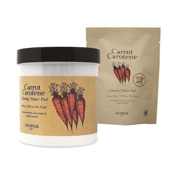 스킨푸드 캐롯 카로틴 카밍 워터 패드 60매 + 30매(리필) 당근패...