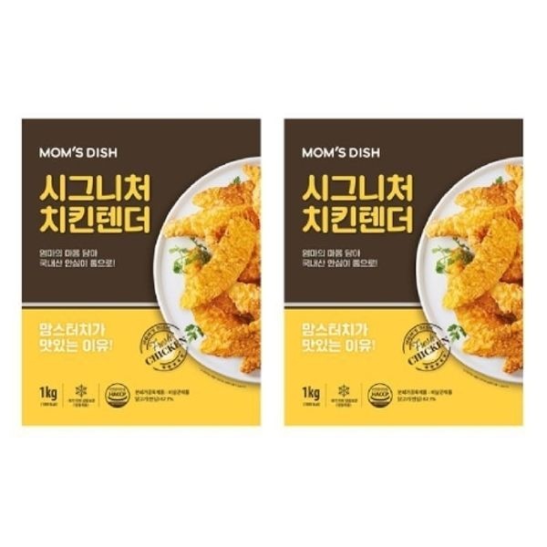 맘스터치 시그니처 치킨텐더 순살  1kg x 2개  (총 2kg) 아...