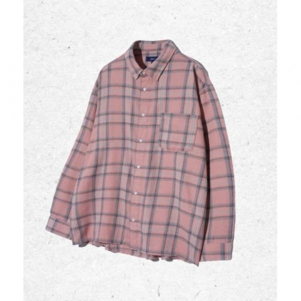 &lt;매장정품&gt; 예일 YALE 플란넬 오버핏 체크 셔츠핑크 YEF1SH303BPI 1318376